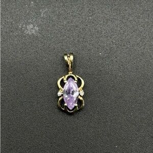925 Sterling Silver Vintage Amethyst Pendant